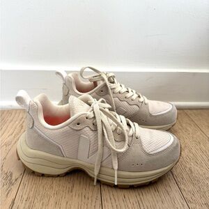 Veja Cream Chunky Sneakers with Cushioned Sole